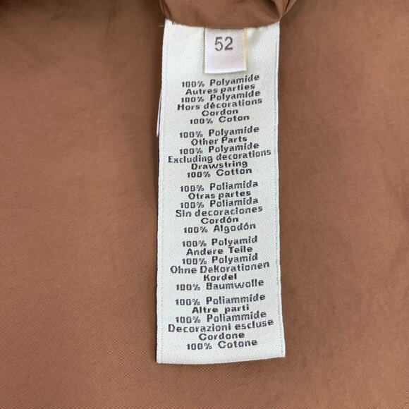 IM0270 Hermes Hermes dark brown hooded drawstring long sleeve jacket jacket 52 L - Picture 6 of 7